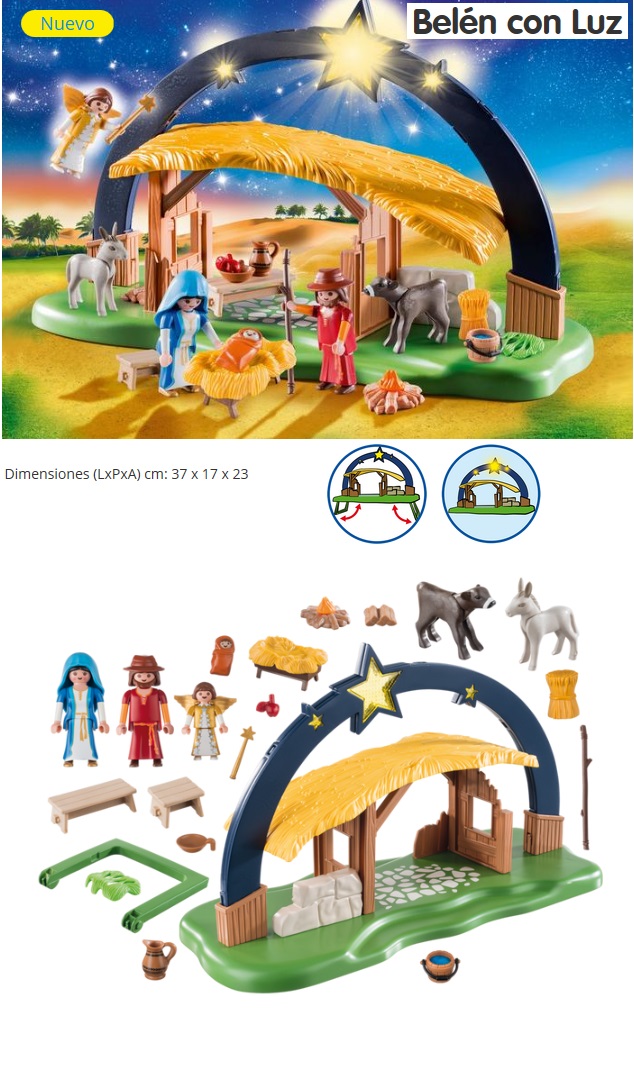 Playmobil belen best sale con luz